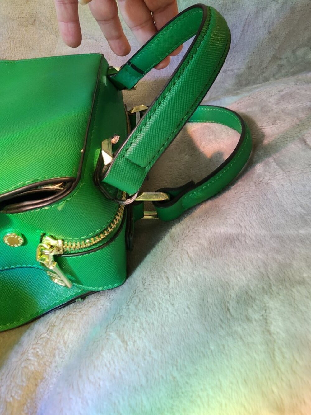 GUC Women's Steve Madden Kelly Green satchel crossbody bag - Picture 3 of 16